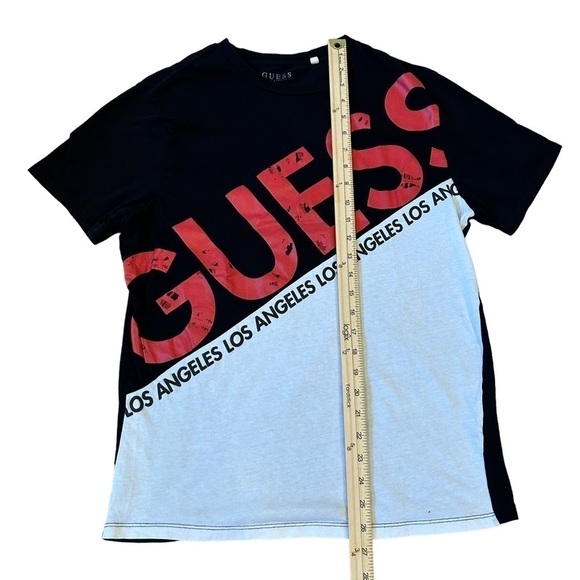 GUESS T-Shirt Black Red White Y2K 90’s - Picture 3 of 6